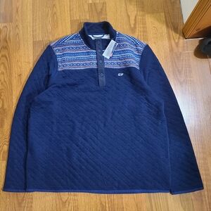 Vineyard Vines Fair Isle Fleece Pullover Sweater Size XL NWT